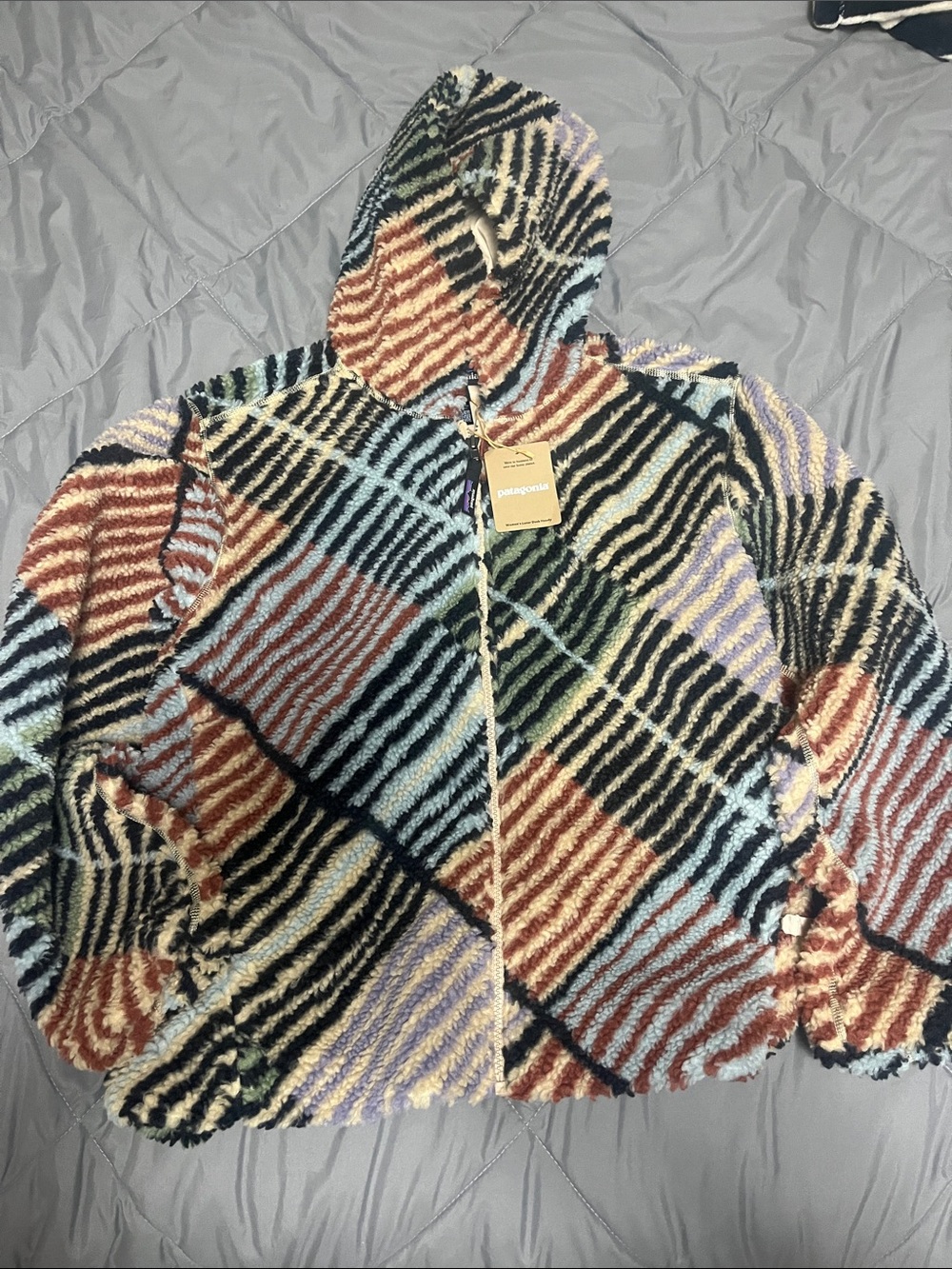 Patagonia Womens lunar dusk hoody rainfall quilt nwt